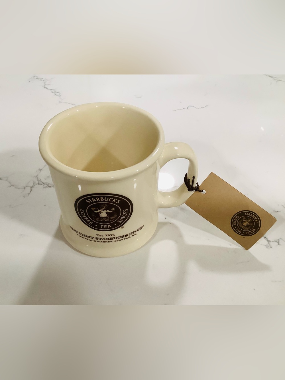 STARBUCKS COFFEE MUG "THE FIRST STARBUCKS STORE" PIKE PLACE MARKET SEATTLE WA